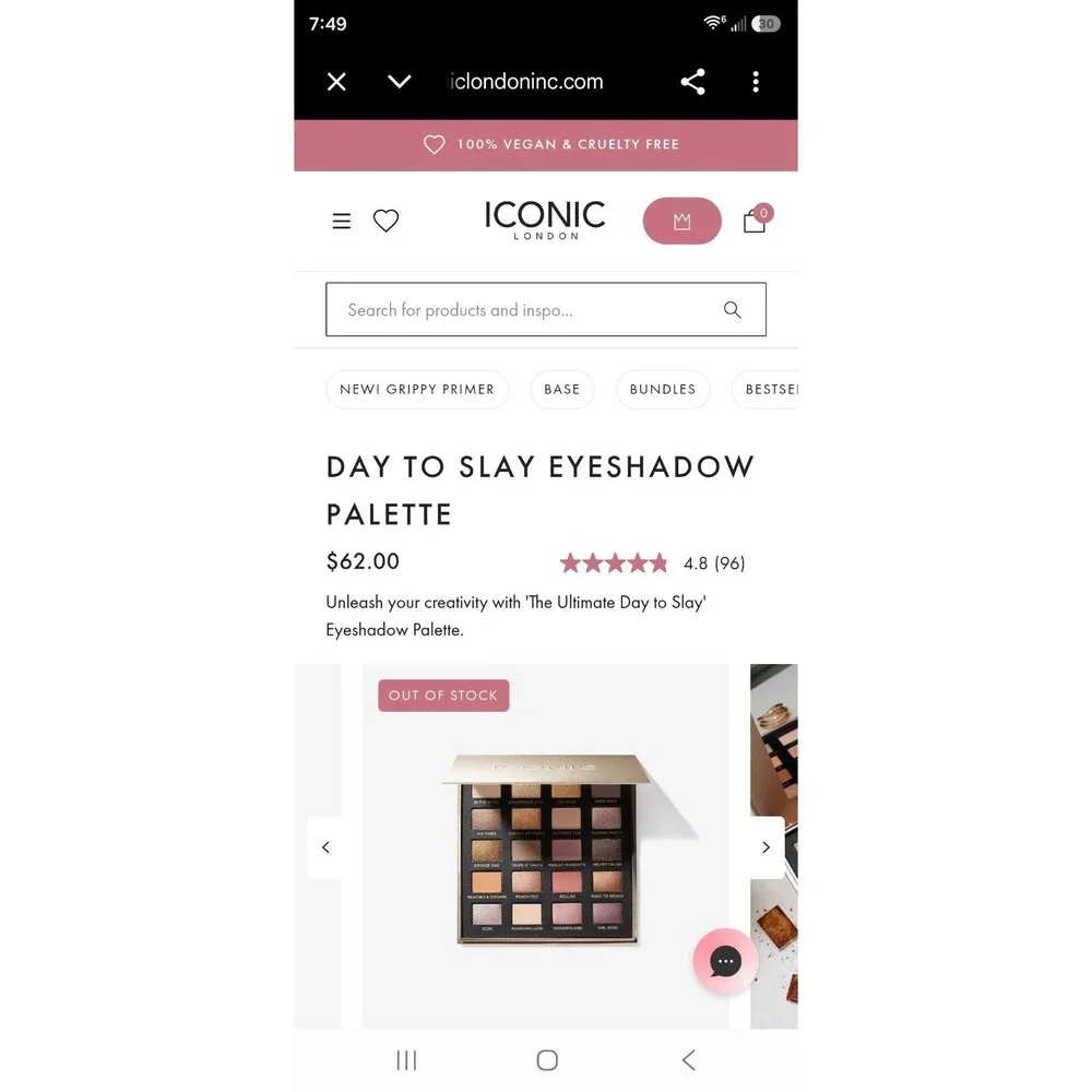 Iconic London Day To Slay Eyeshadow Palette -‎ New In Box -